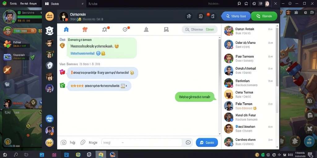 Fitur sosial memungkinkan koneksi dengan pemain lain.